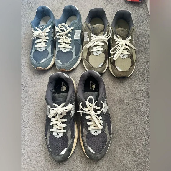 New Balance Men's Sneakers - Blue, Gray, Green - Picture 1 of 12